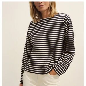 Buck Mason black and White Striped Shirt